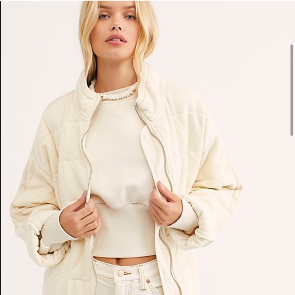 NWT Free People | Dolman Quilt Jacket Ivory